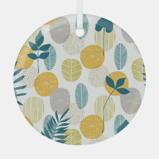 Herbstblätter, Vintages nahtloses Muster. Ornament Aus Glas
