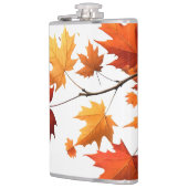 Herbstblätter Vinyl umwickelte Flasche Flachmann (Links)