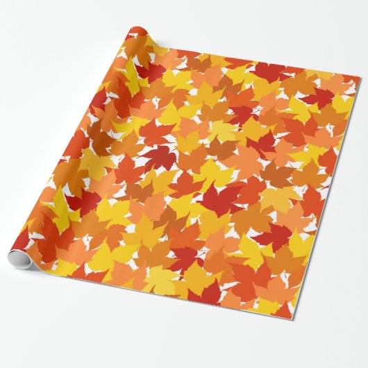 Herbstblätter von Ahorn Geschenkpapier (Ungerollt)