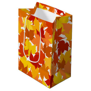 Herbstblätter von Ahorn Mittlere Geschenktüte