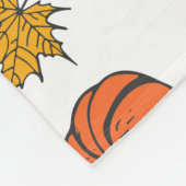 Herbstblätter: Von Hand Gezeichnet Kürbismuster Fleecedecke (Ecke)
