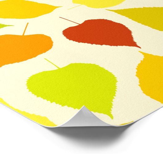 Herbstblätter von Linden Poster (Ecke)
