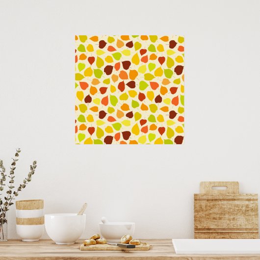 Herbstblätter von Linden Poster (Küche)