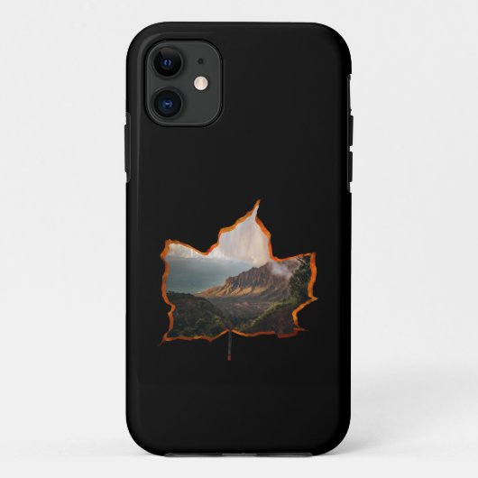 HERBSTBLÄTTER WALD BERG Case-Mate iPhone HÜLLE (Rückseite)