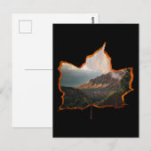 HERBSTBLÄTTER WALD BERG POSTKARTE (Vorne/Hinten)