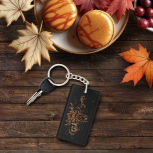 Herbstblätter Wald Dryade Geist Grüner Mann Schlüsselanhänger
