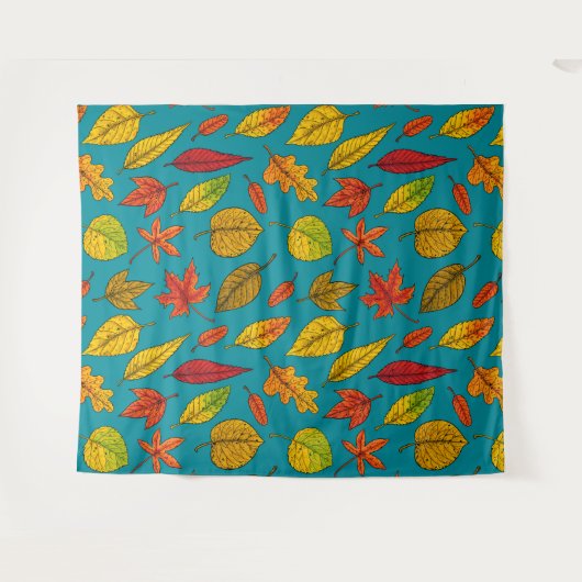 Herbstblätter Wandteppich (Vorderseite (Horizontal))