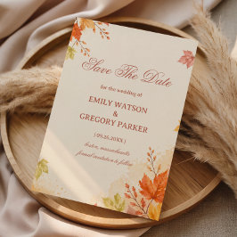 Herbstblätter Warm Elegant Save The Date