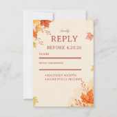 Herbstblätter Warm RSVP Karte (Vorderseite)