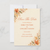 Herbstblätter Warm Save The Date (Vorderseite)