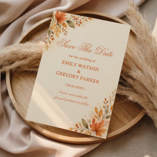 Herbstblätter Warm Save The Date