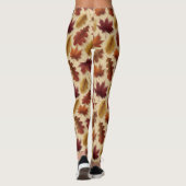 Herbstblätter Warmes Herbstmuster Leggings (Rückseite)