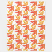 Herbstblätter Wasserfarbe Fall Rustikaler Baum Fleecedecke (Vorderseite)