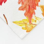 Herbstblätter Wasserfarbe Fall Rustikaler Baum Fleecedecke (Ecke)