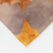 Herbstblätter Wasserfarbe Herbstmuster Fleecedecke (Ecke)