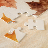 Herbstblätter Wasserfarbe Herbstmuster Puzzle (Seite)