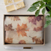 Herbstblätter Wasserfarbe Herbstmuster Seidenpapier (Geschenk)