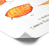 Herbstblätter Wasserfarbe Poster (Ecke)