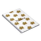 Herbstblätter Wasserfarbe Spiralpapier Foto Notebo Notizblock (Rechte Seite)