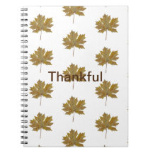 Herbstblätter Wasserfarbe Spiralpapier Foto Notebo