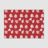 Herbstblätter - weiß und dunkelrot seidenpapier (Vorderseite)