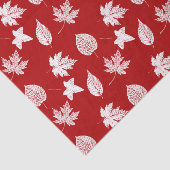 Herbstblätter - weiß und dunkelrot seidenpapier (Ausschnitt)