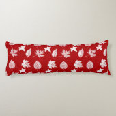 Herbstblätter - weiß und dunkelrot seitenschläferkissen (Rückseite)