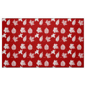 Herbstblätter - weiß und dunkelrot stoff (Fat Quarter (45,7 x 55,9 cm))