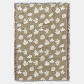 Herbstblätter - weiß und taubbraun decke (Vorderseite Vertikal)