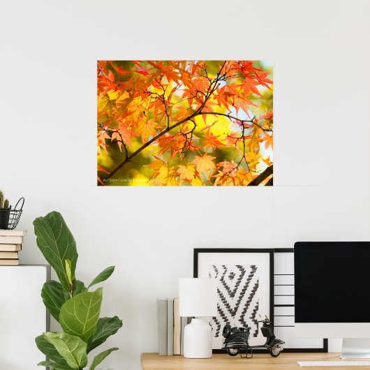 Herbstblätter [Werteplakatpapier] Poster (Heimbüro)