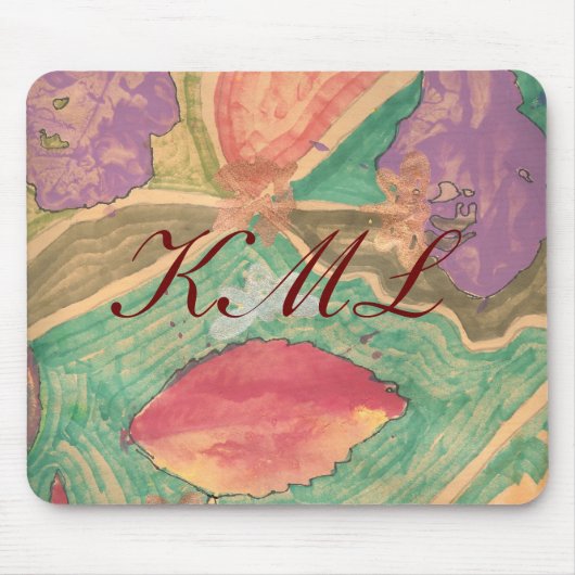 Herbstblätter--zum Monogramm Mousepad (Vorne)