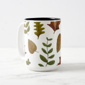 Herbstblätter Zweifarbige Tasse (Vorderseite Links)