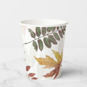 Herbstblätterfallen Pappbecher (Rückseite)