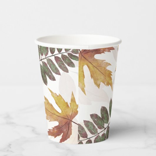 Herbstblätterfallen Pappbecher (Rechts)