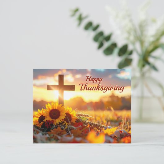 Herbstblätterkarte Erntedank Feiertagspostkarte (Stehend Vorderseite)