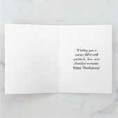 Herbstblätterkarte Erntedank geklappte Grußkarte Karte (Innenseite)