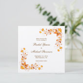 Herbstblätterkarte Save the Date Hochzeitkarte (Stehend Vorderseite)