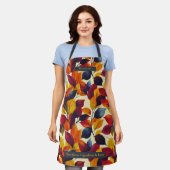 Herbstblättermuster mit lebhaftem Blätter-Design Schürze (Getragen)