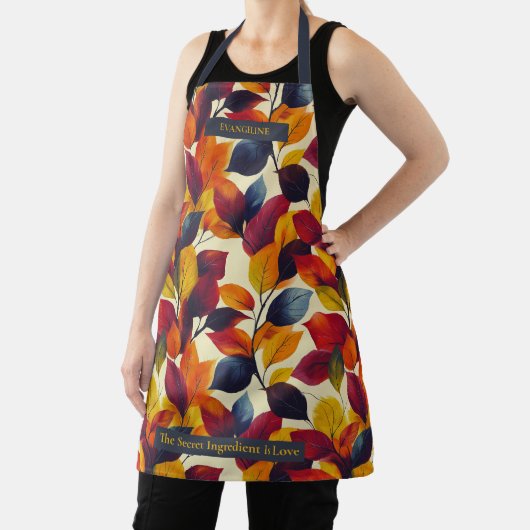 Herbstblättermuster mit lebhaftem Blätter-Design Schürze (InSitu)