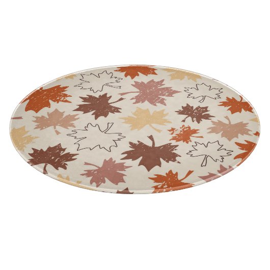 Herbstblättern des natürlichen Erntedanks Schneidebrett (Ecke)