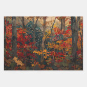 Herbstblättern farbige Holzverkleidung Geschenkpapier Set (Vorderseite 2)