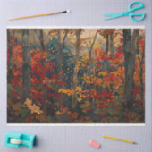 Herbstblättern farbige Holzverkleidung Seidenpapier (Basteln)