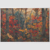 Herbstblättern farbige Holzverkleidung Seidenpapier (Vorderseite)