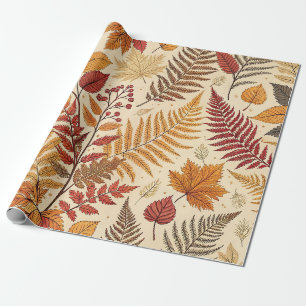 Herbstblättern und Berries - warme, erdige Töne Geschenkpapier