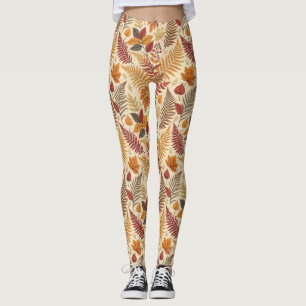 Herbstblättern und Berries - warme, erdige Töne Leggings
