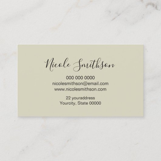 Herbstblätterrahmen Visitenkarte (Rückseite)