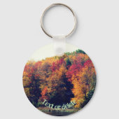 Herbstblätterteig Natur Personalisiert Schlüsselanhänger (Vorderseite)