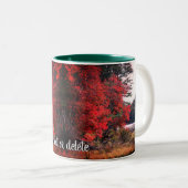 Herbstblätterteig Natur Personalisiert Zweifarbige Tasse (VorderseiteRechts)