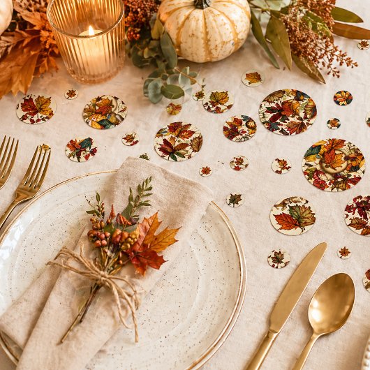 Herbstblättertisch - Scatter & Erntedank Konfetti