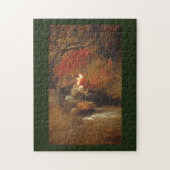 Herbstblätterung abstrakte Kunst Olivenöl Hintergr Puzzle (Vertikal)